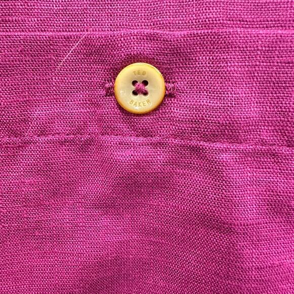 Ted Baker set of 2 men's short sleeve button up tops Size 3 magenta Size 4 blue - Picture 7 of 16